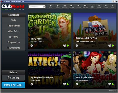 Clubworld casino download