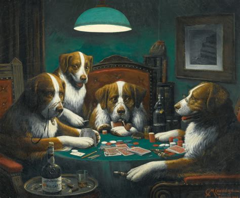 Poker cães cartaz